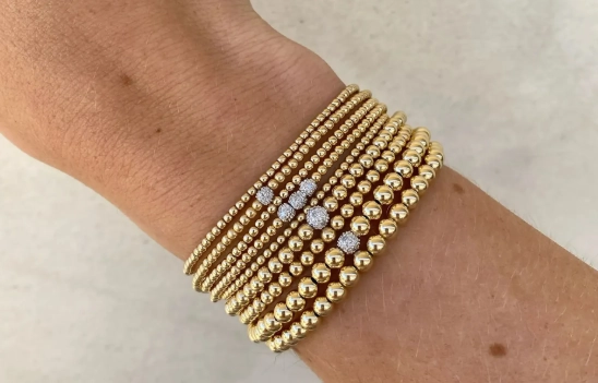 non tarnish gold bracelet stack