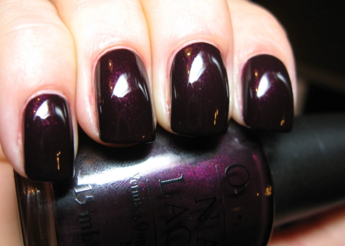 dark red nail polish