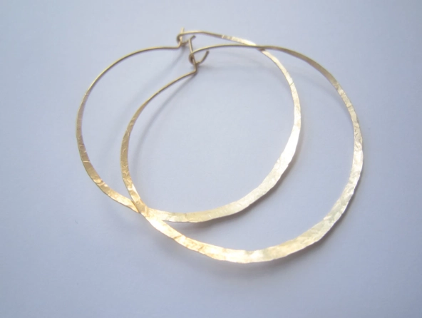 real gold hoop earrings