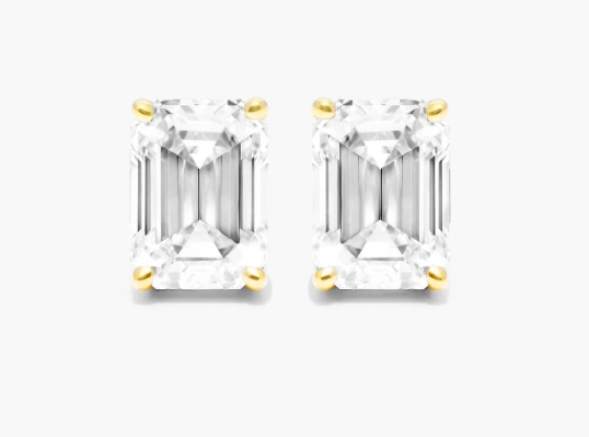 yellow gold diamond stud earrings 2 carat