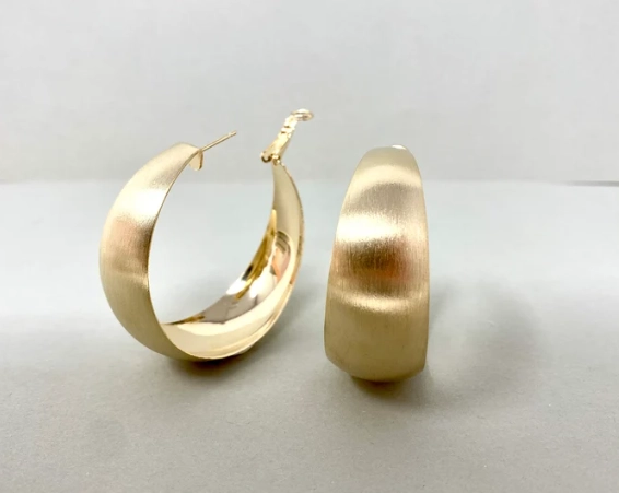 big gold hoop earrings