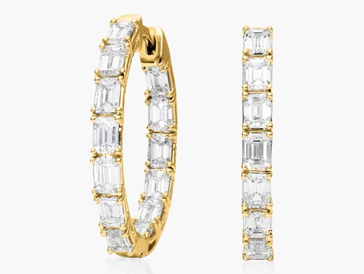 2 carat diamond earrings yellow gold
