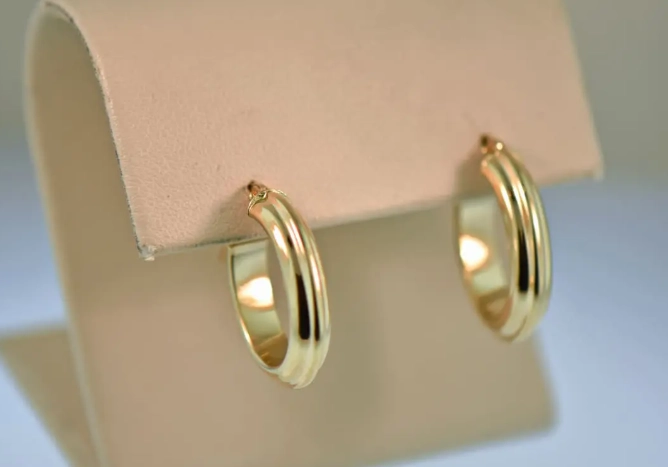 14k solid gold hoops
