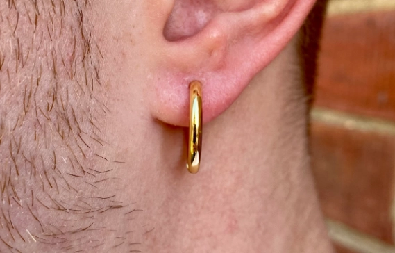 real gold hoop earrings 18k