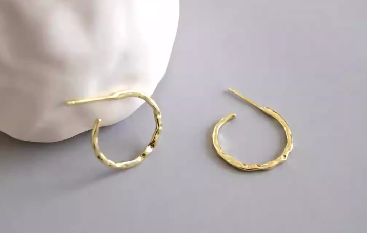 real gold hoop earrings 18k