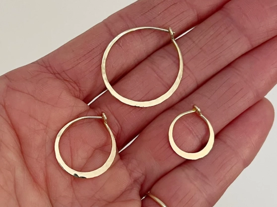 real gold hoop earrings