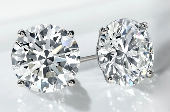 2 carat diamond studs size