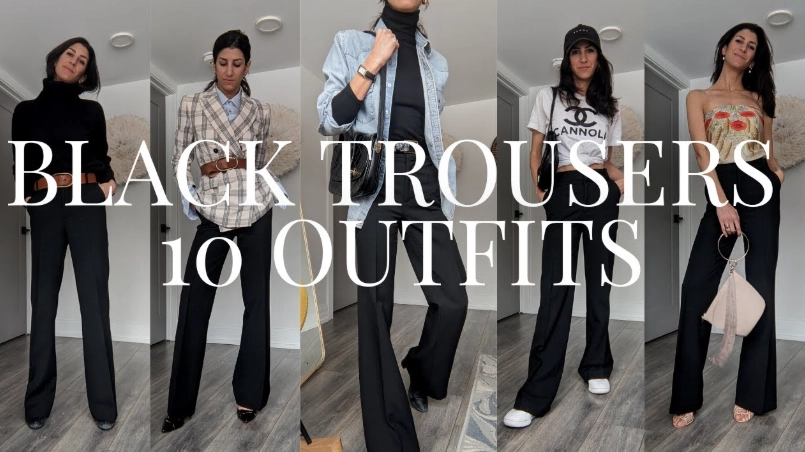 how to style black dress pants women
