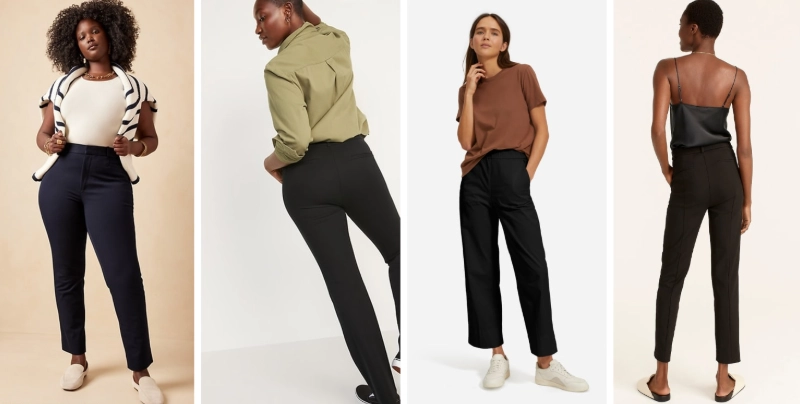 how to style black dress pants women