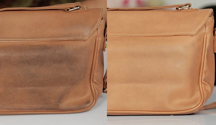 clean leather bag naturally