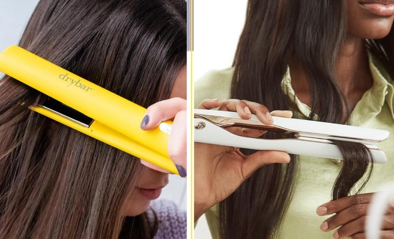 how to curl long hair with flat iron
