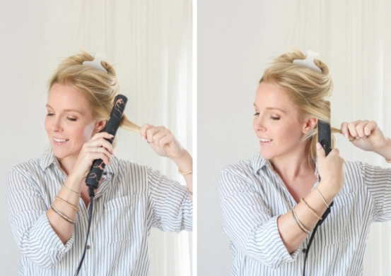 curl hair with straightener long hair