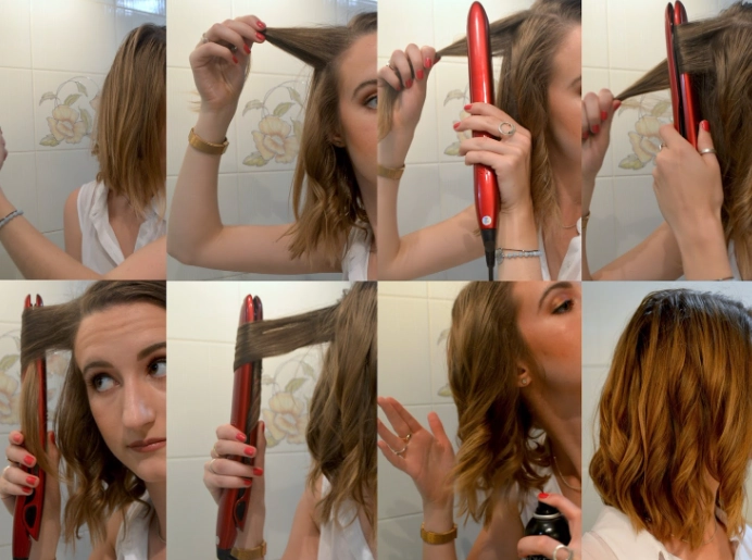 hair curling tutorial