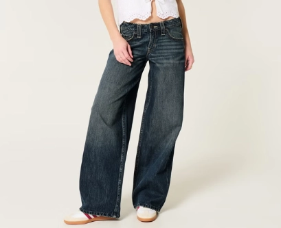 women's low rise baggy jeans