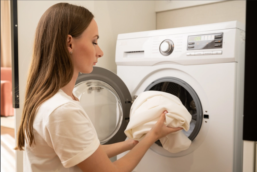 washing linen fabric