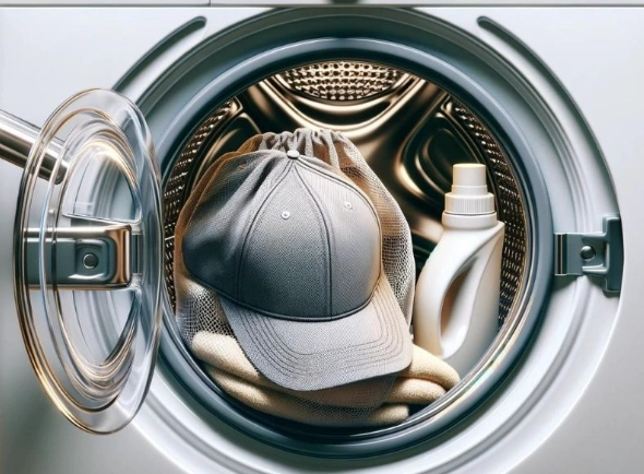 washing baseball caps