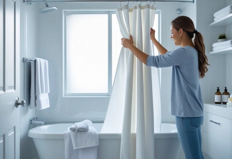 remove mold from shower curtain