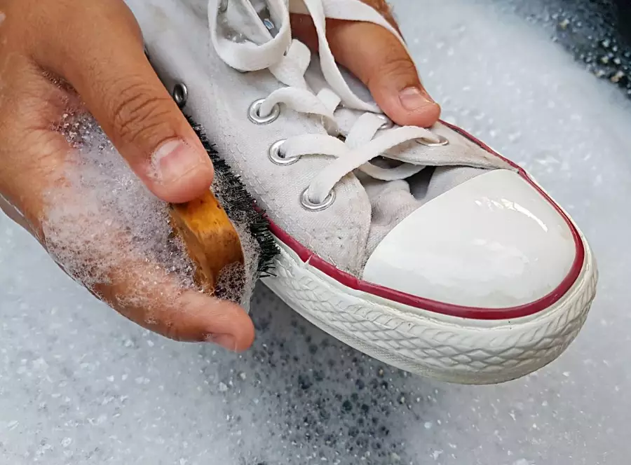 white shoe cleaning