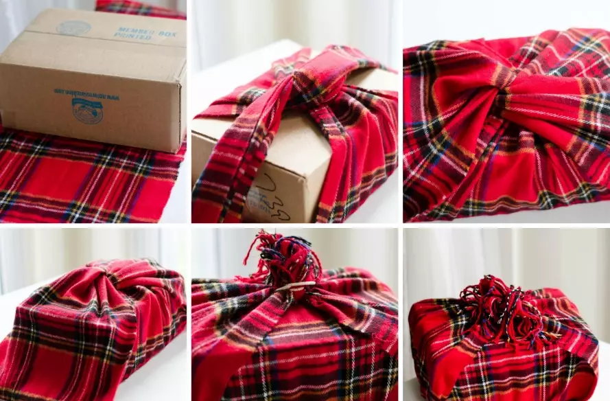 how to wrap gifts with fabric