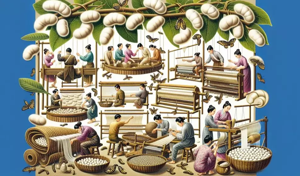 how is silk made into a fabric