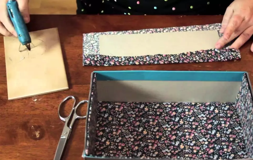 DIY fabric box lining