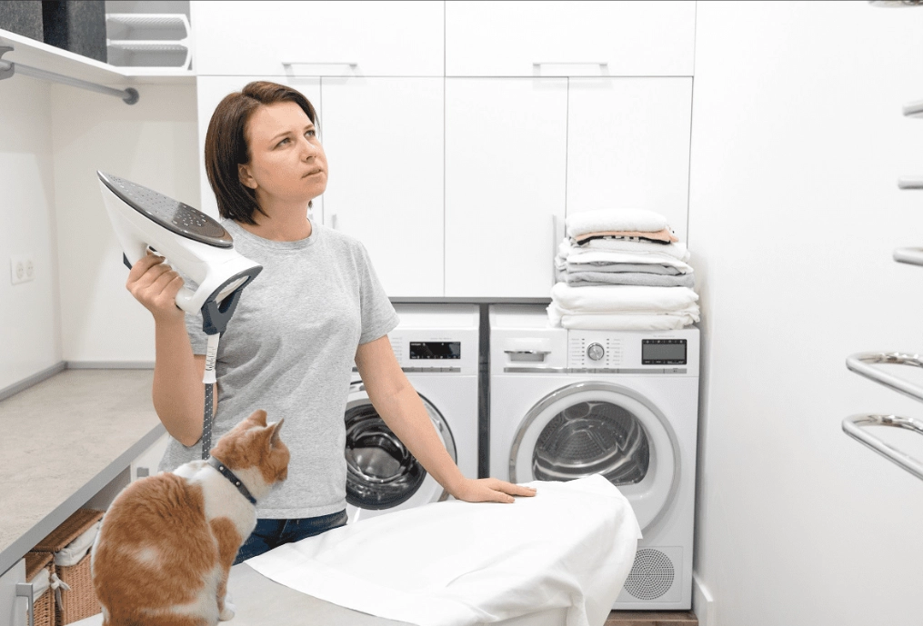 steam clothes in shower