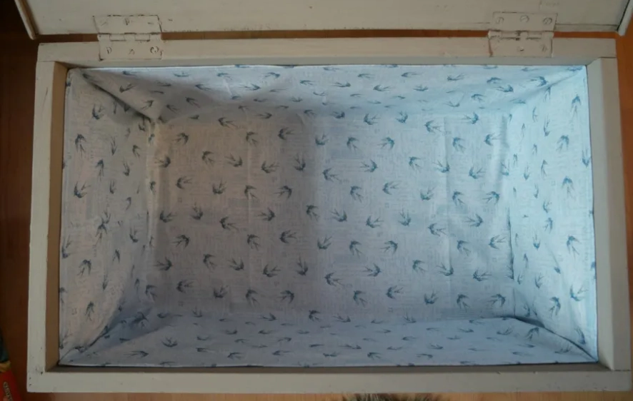 DIY fabric box lining
